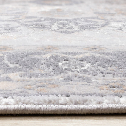 Traditional Border Grey Area Rug