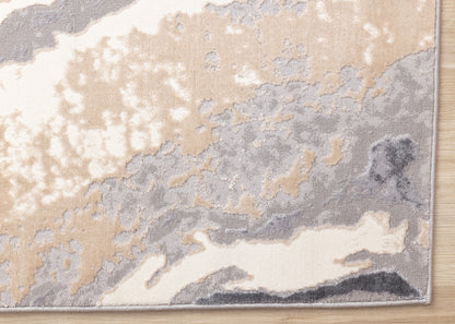 Contemporary Organic Taupe Area Rug