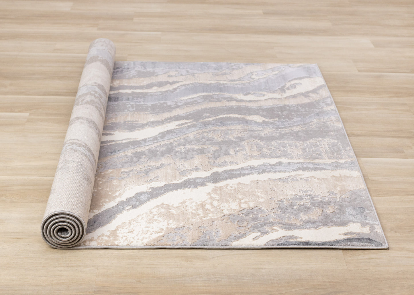 Contemporary Organic Taupe Area Rug