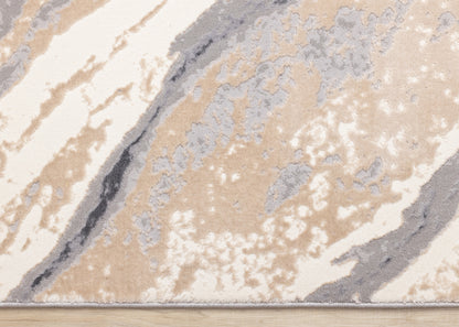 Contemporary Organic Taupe Area Rug