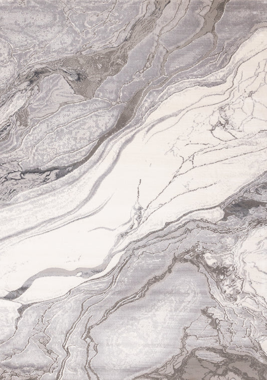 Contemporary Organic Grey Area Rug