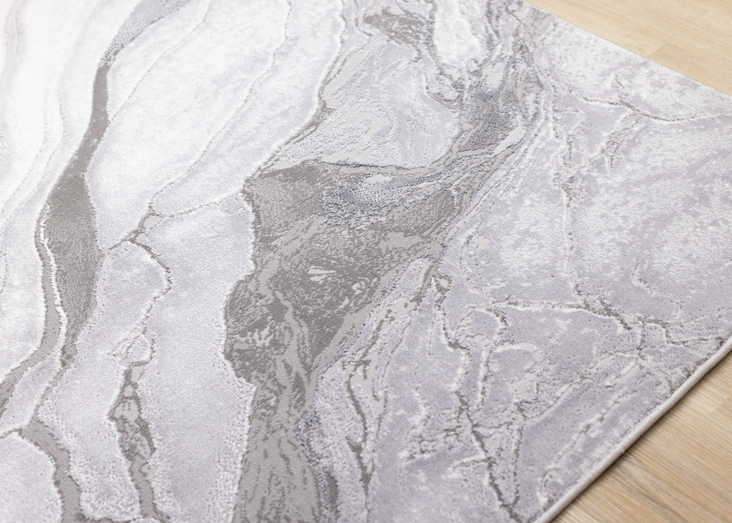 Contemporary Organic Grey Area Rug