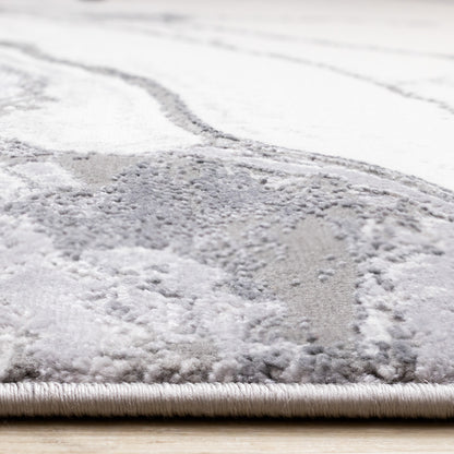 Contemporary Organic Grey Area Rug