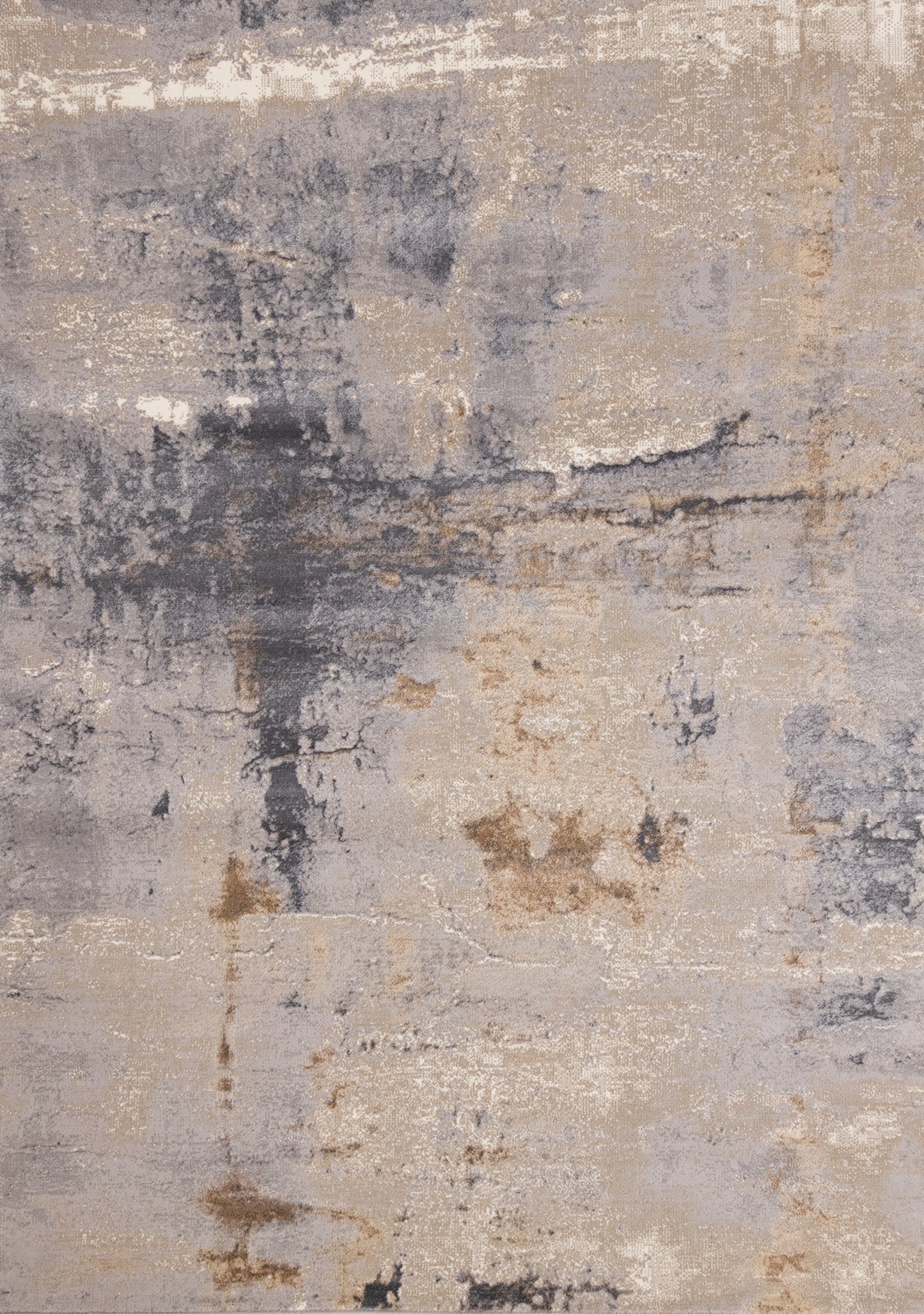 Contemporary Distressed Taupe Area Rug-1