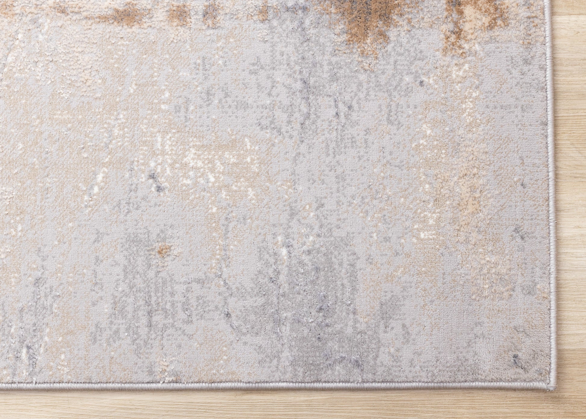Contemporary Distressed Taupe Area Rug-5
