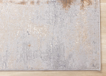 Contemporary Distressed Taupe Area Rug-5