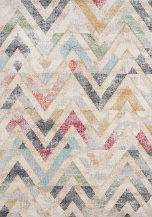 Modern Chevron Area Distressed Indoor