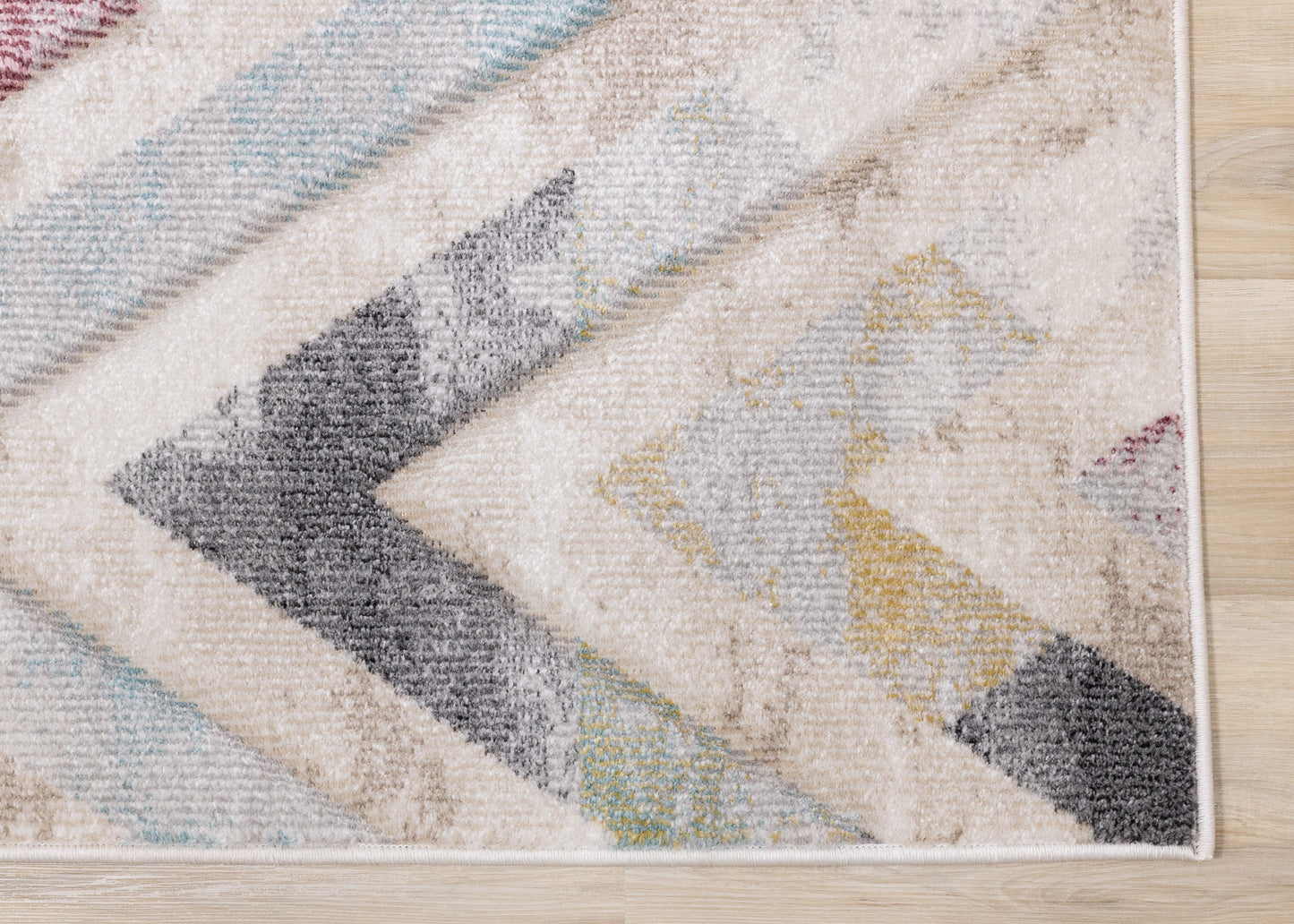 Modern Chevron Area Distressed Indoor-5
