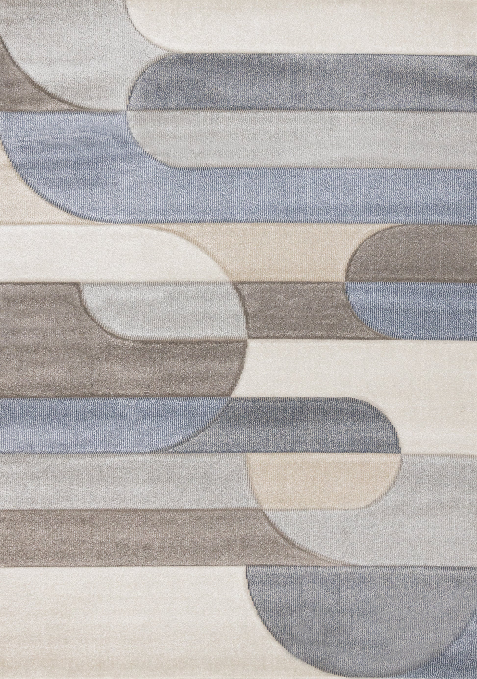 Art Geometric Blue Area Rug-1