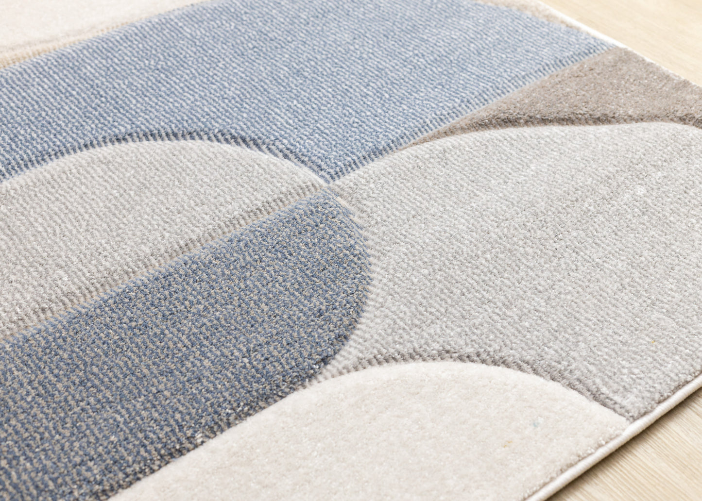 Art Geometric Blue Area Rug-4