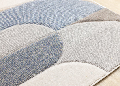 Art Geometric Blue Area Rug-4
