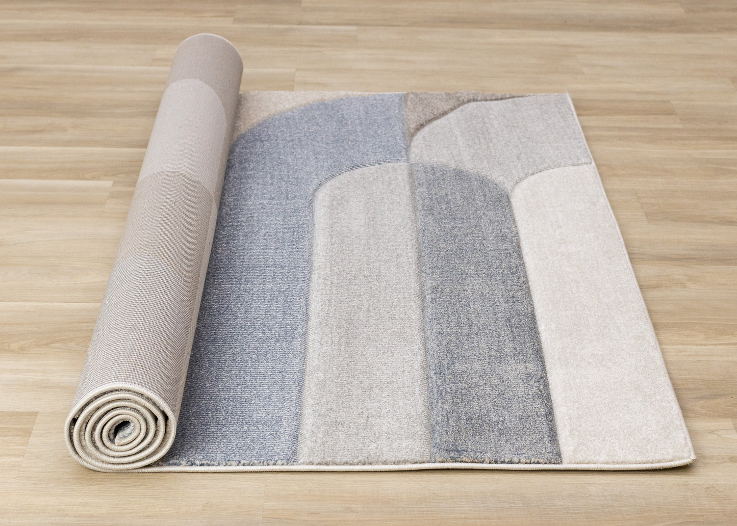 Art Geometric Blue Area Rug-7