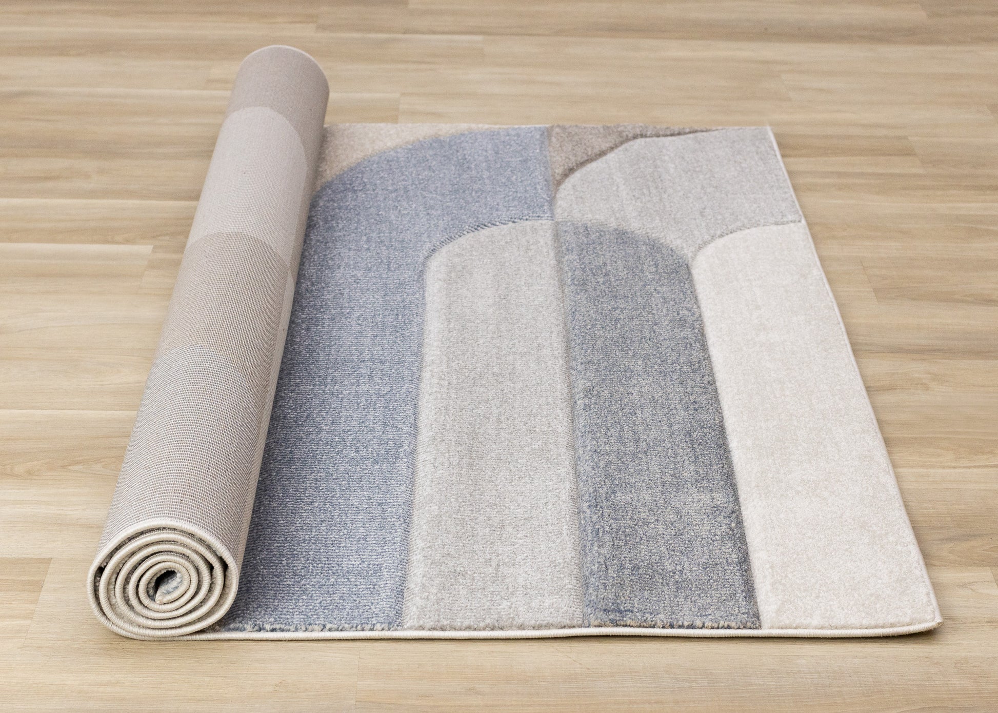 Art Geometric Blue Area Rug-7