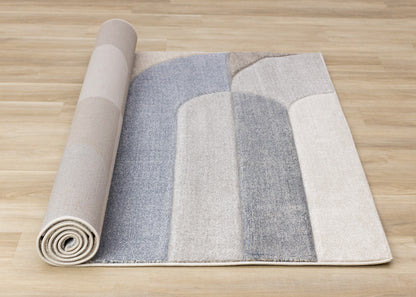 Art Geometric Blue Area Rug-7