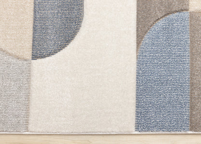 Art Geometric Blue Area Rug-8