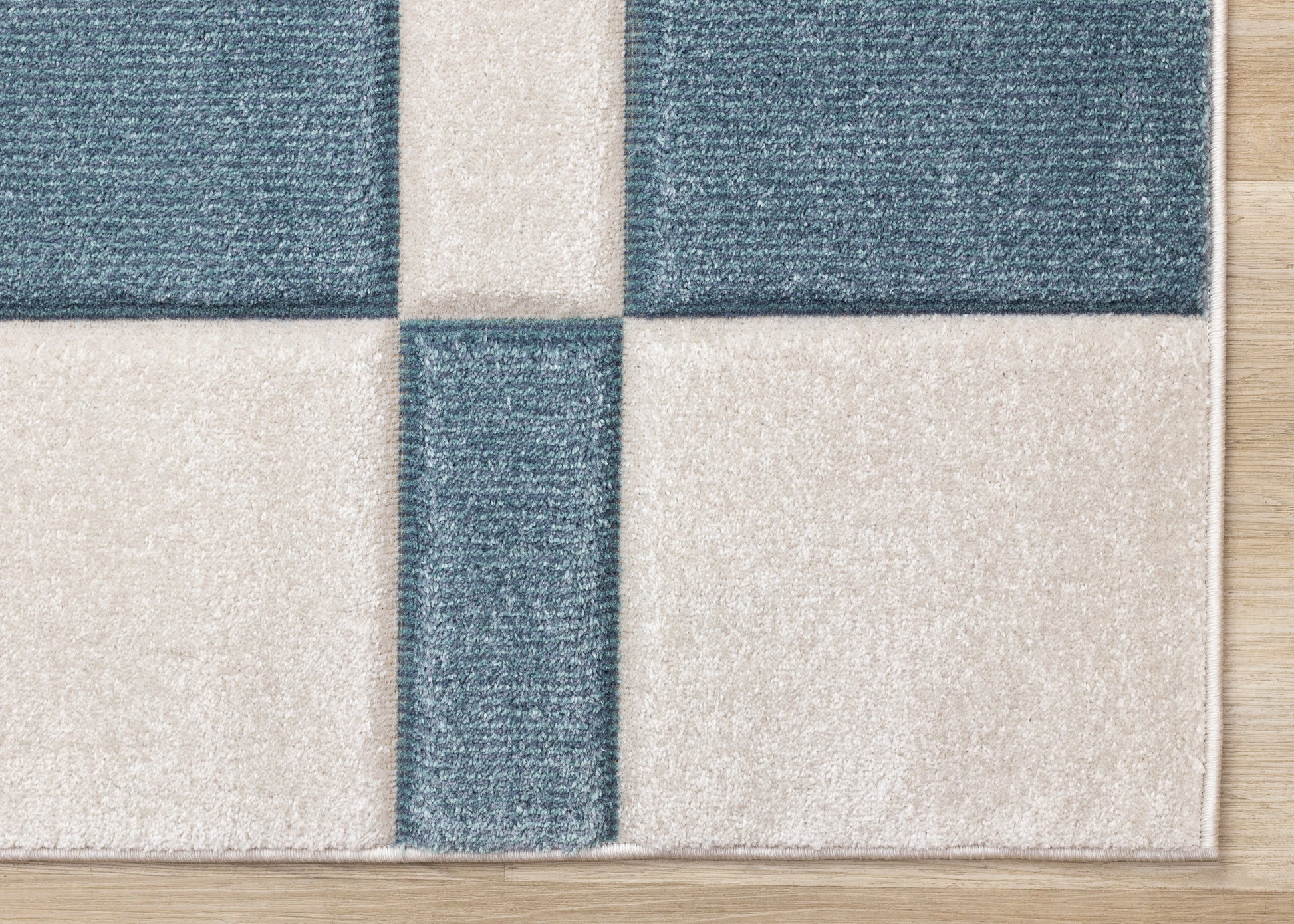 Art Geometric Blue Area Rug-5