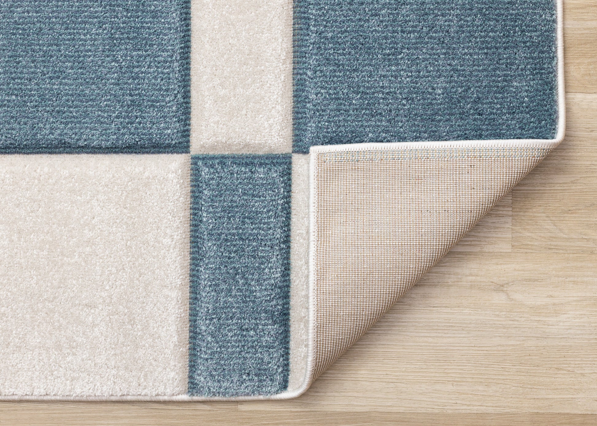 Art Geometric Blue Area Rug-6