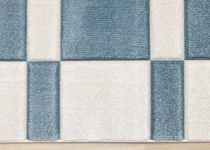 Art Geometric Blue Area Rug-8