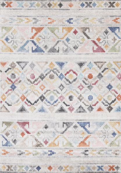 Tribal Southwestern Over-Dyed Cream Area Rug