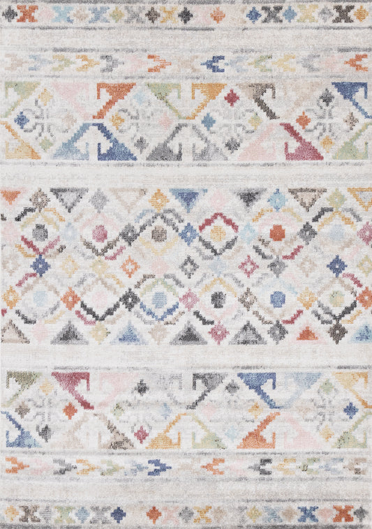 Tribal Southwestern Over-Dyed Cream Area Rug