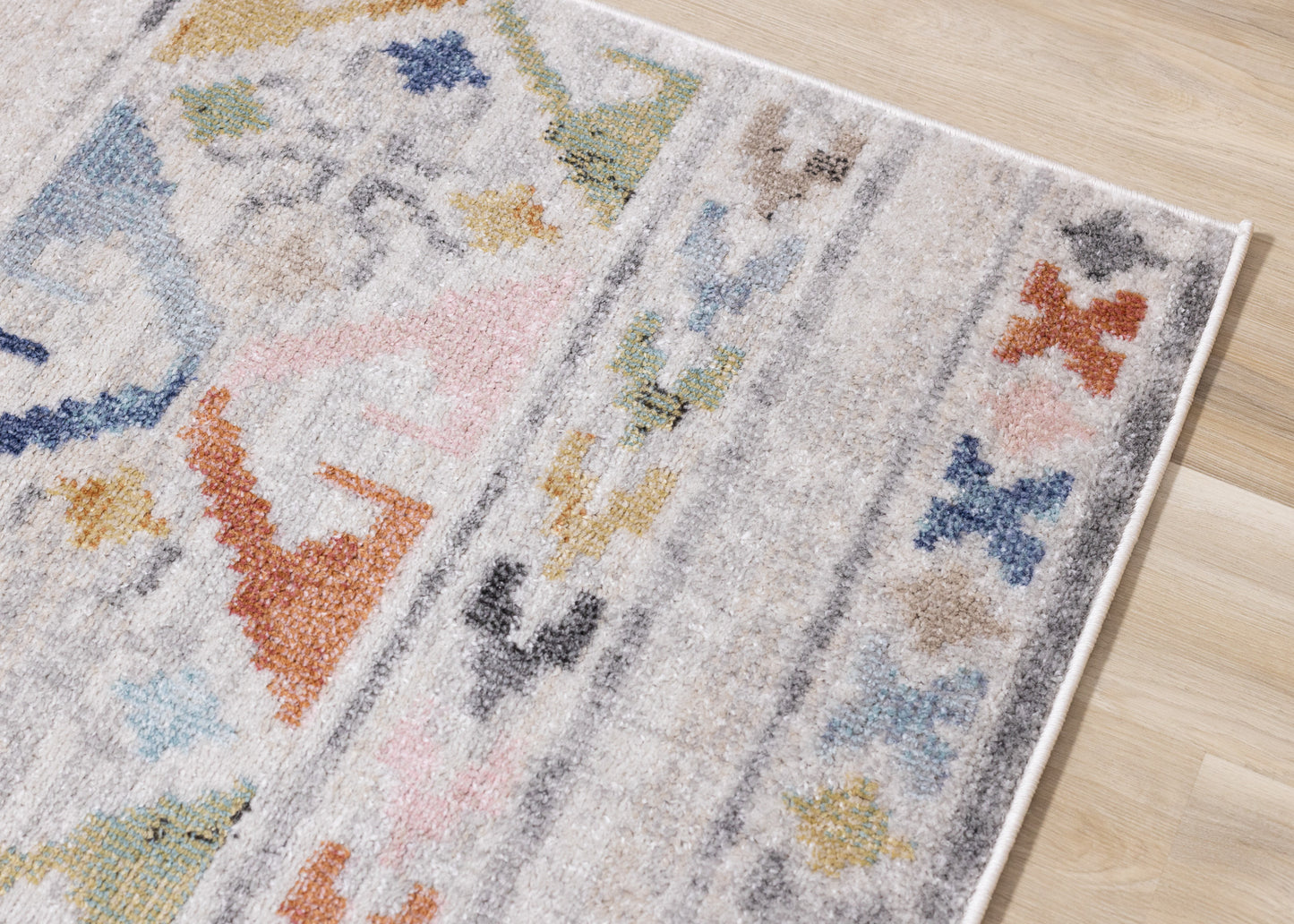 Tribal Southwestern Over-Dyed Cream Area Rug