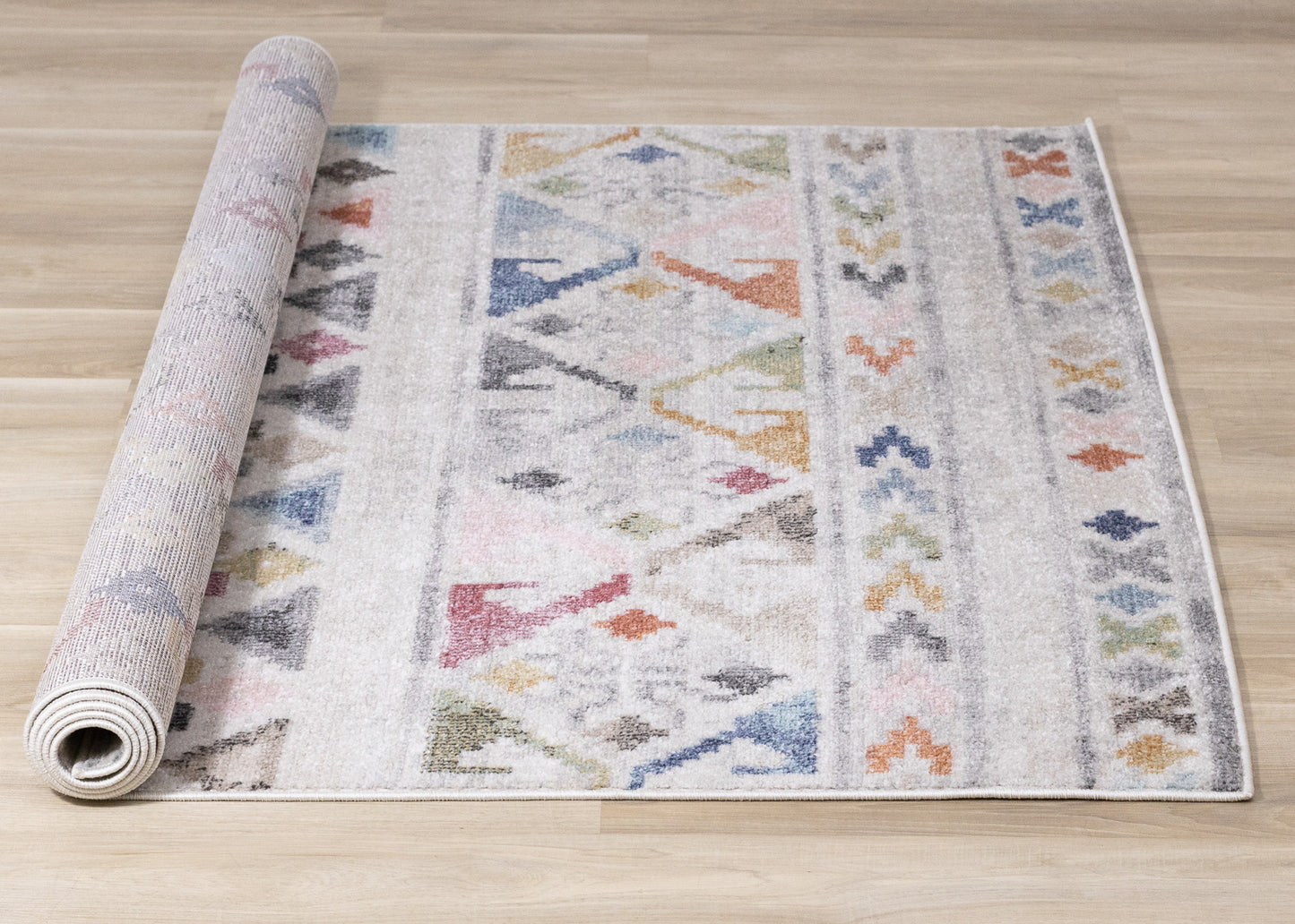 Tribal Southwestern Over-Dyed Cream Area Rug