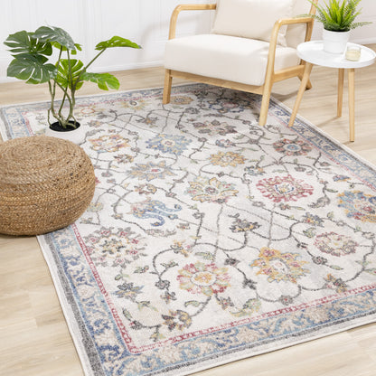 Classic Traditional Classic Cream Area Rug-2