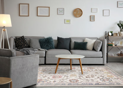 Classic Traditional Classic Cream Area Rug-3