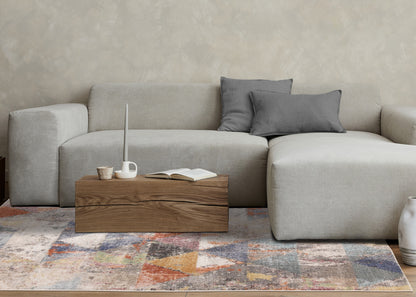 Mid-Century Geometric Rug  Indoor Area