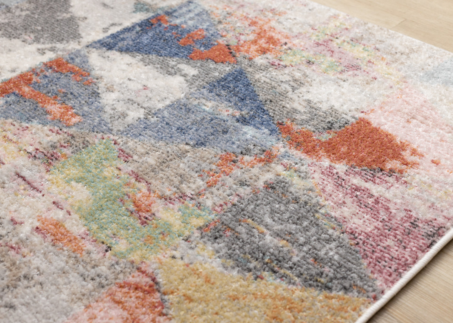 Mid-Century Geometric Rug  Indoor Area