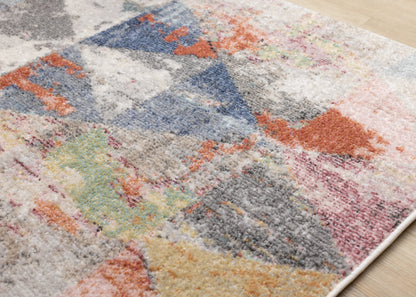 Mid-Century Geometric Rug  Indoor Area