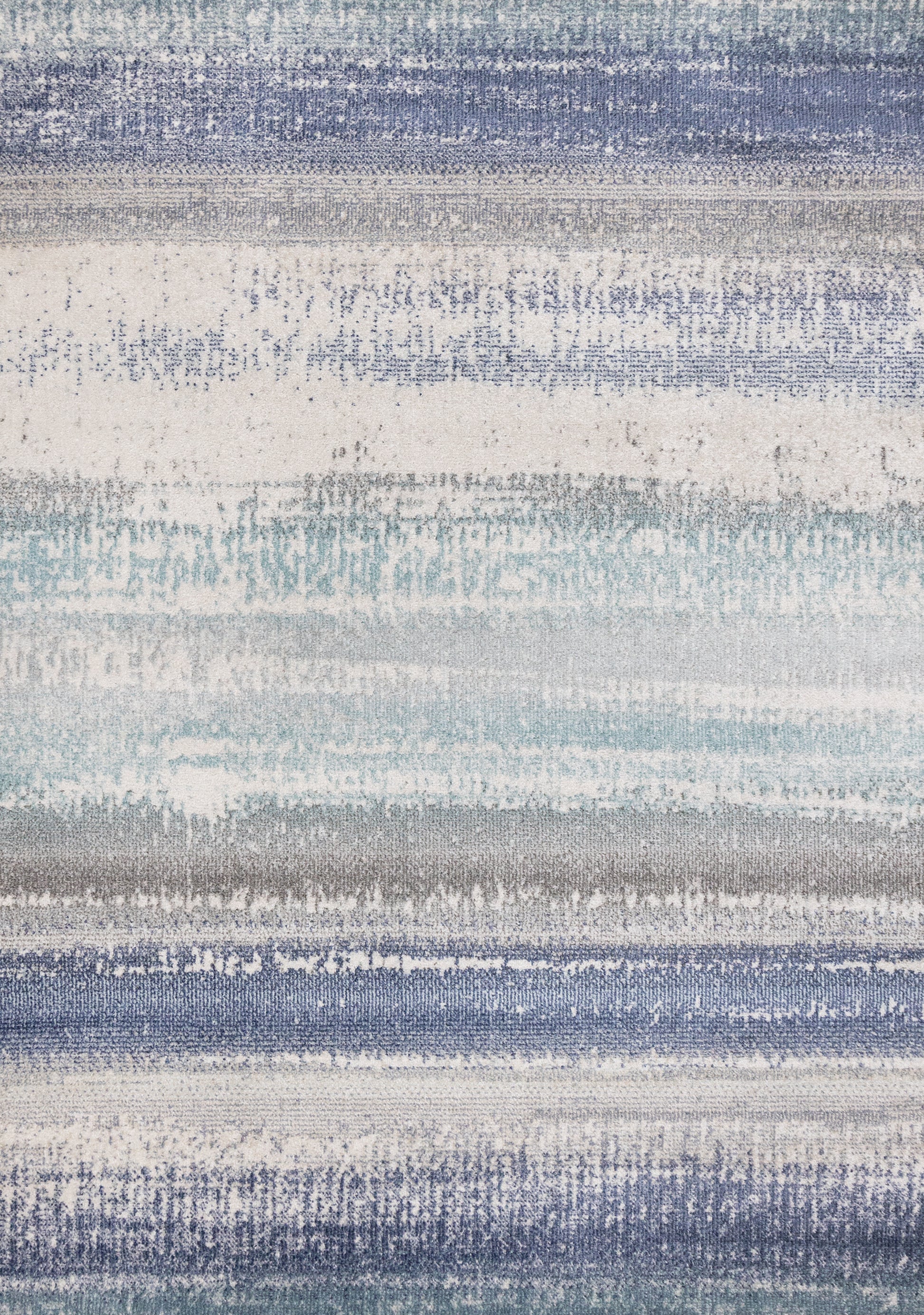 Contemporary Distressed Blue Area Rug-1