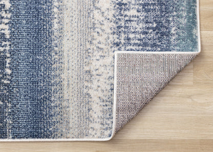 Contemporary Distressed Blue Area Rug-6
