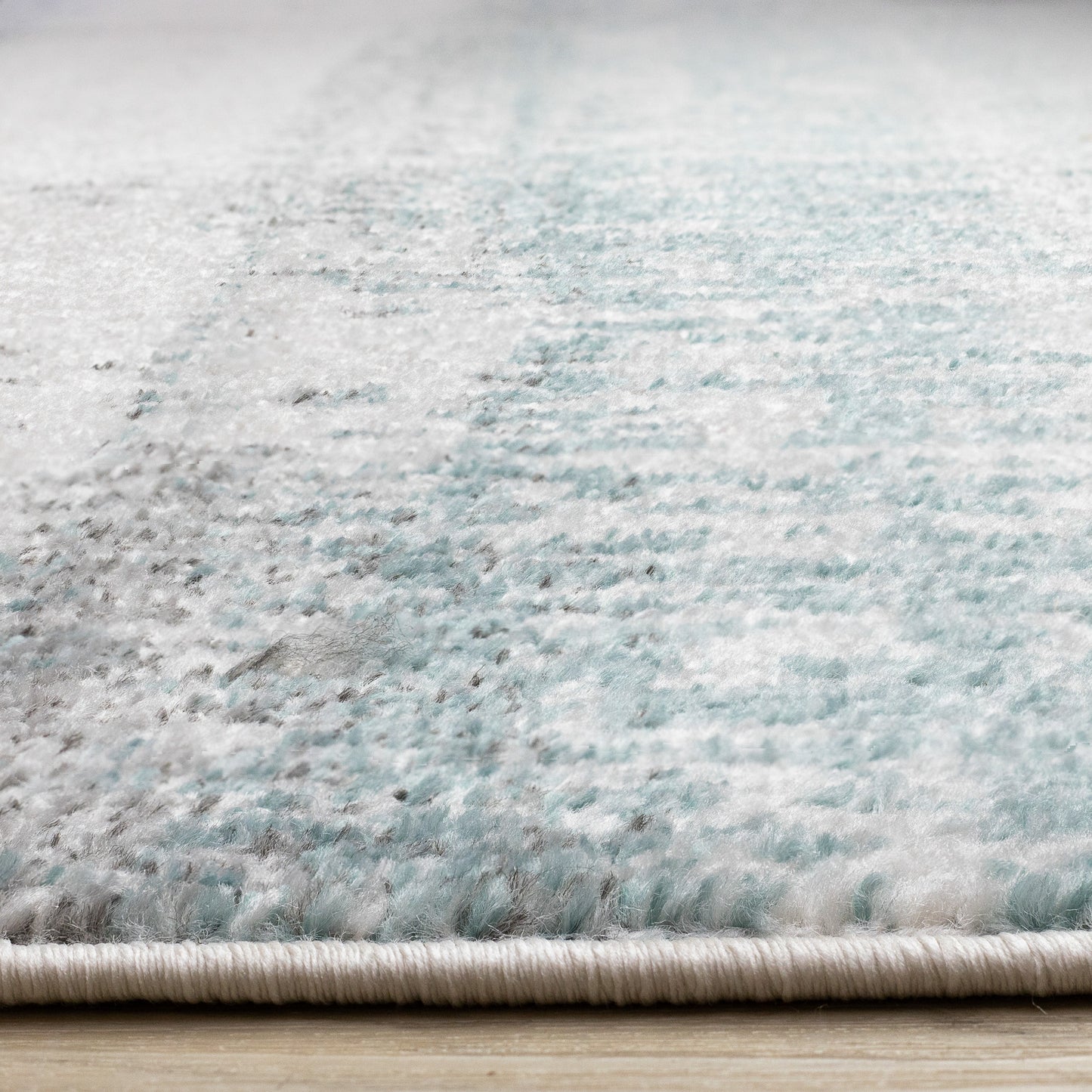 Contemporary Distressed Blue Area Rug-9