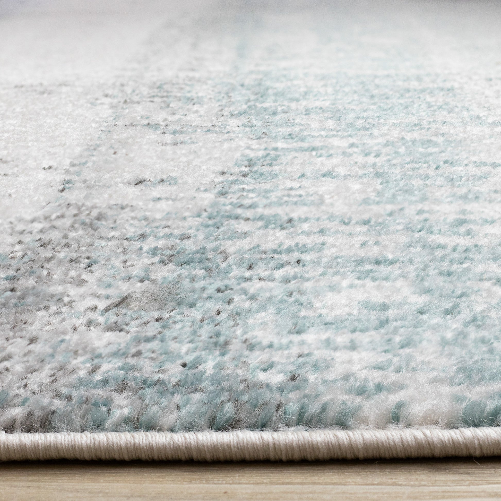 Contemporary Distressed Blue Area Rug-9