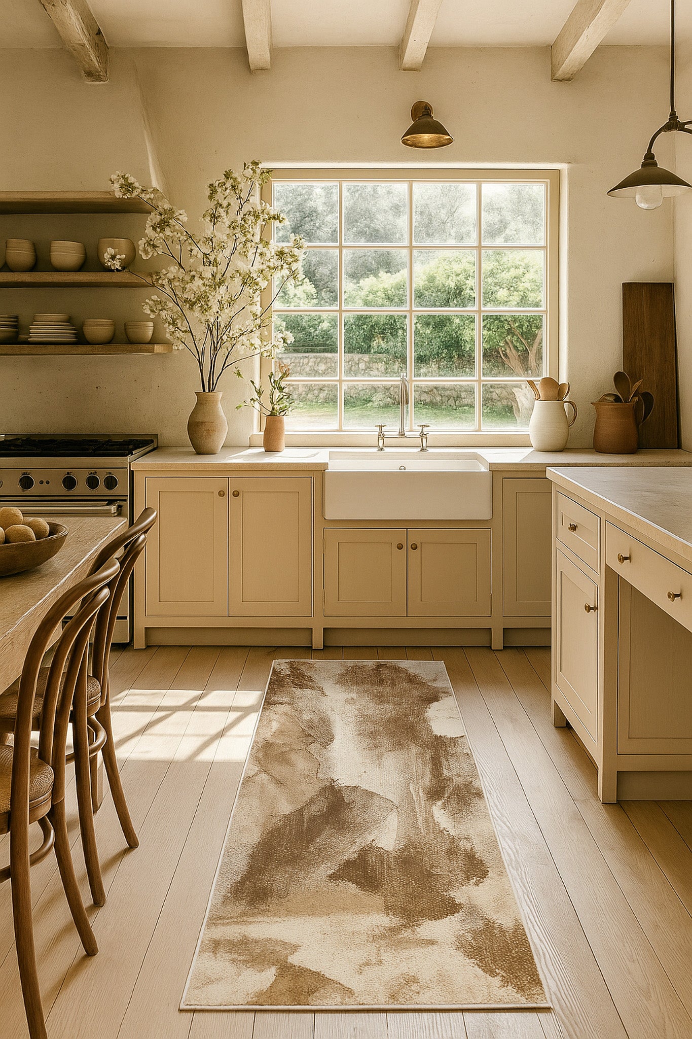 Marco Abstract Modern Brown and Beige Indoor Rug