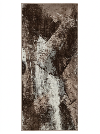 Alfombra abstracta moderna marrón Sakarya