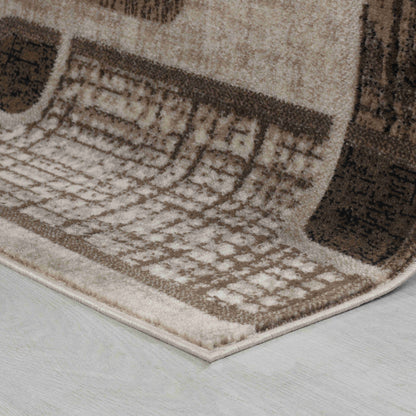 Sakarya Modern Abstract Brown Rug