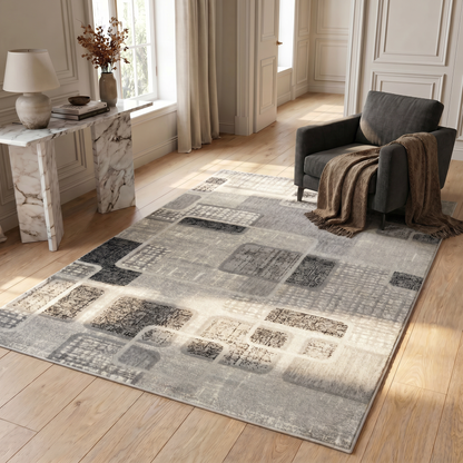 Alfombra gris abstracta moderna Sakarya
