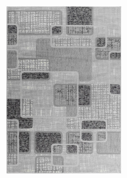 Nico Geometric Contemporary Grey and Black Indoor Rug