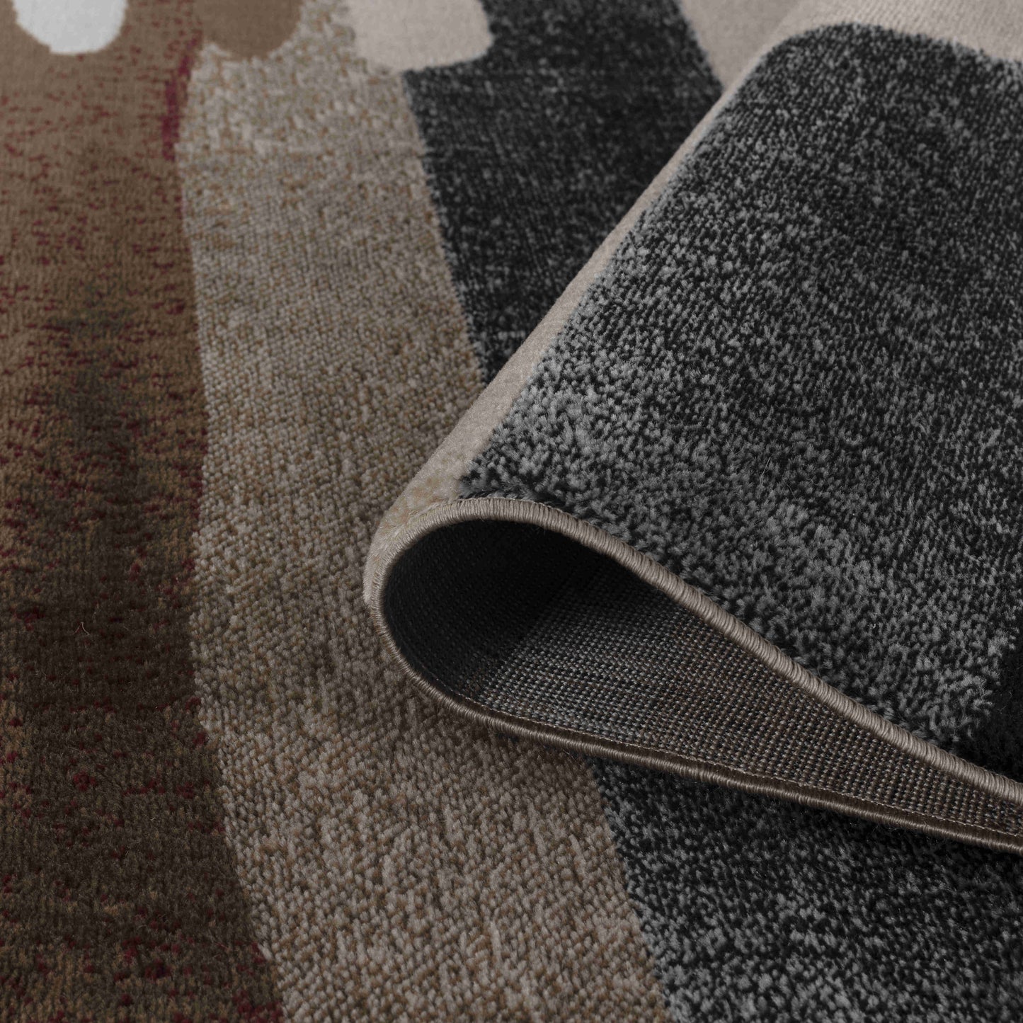 Alfombra abstracta marrón moderna de mediados de siglo de Sakarya
