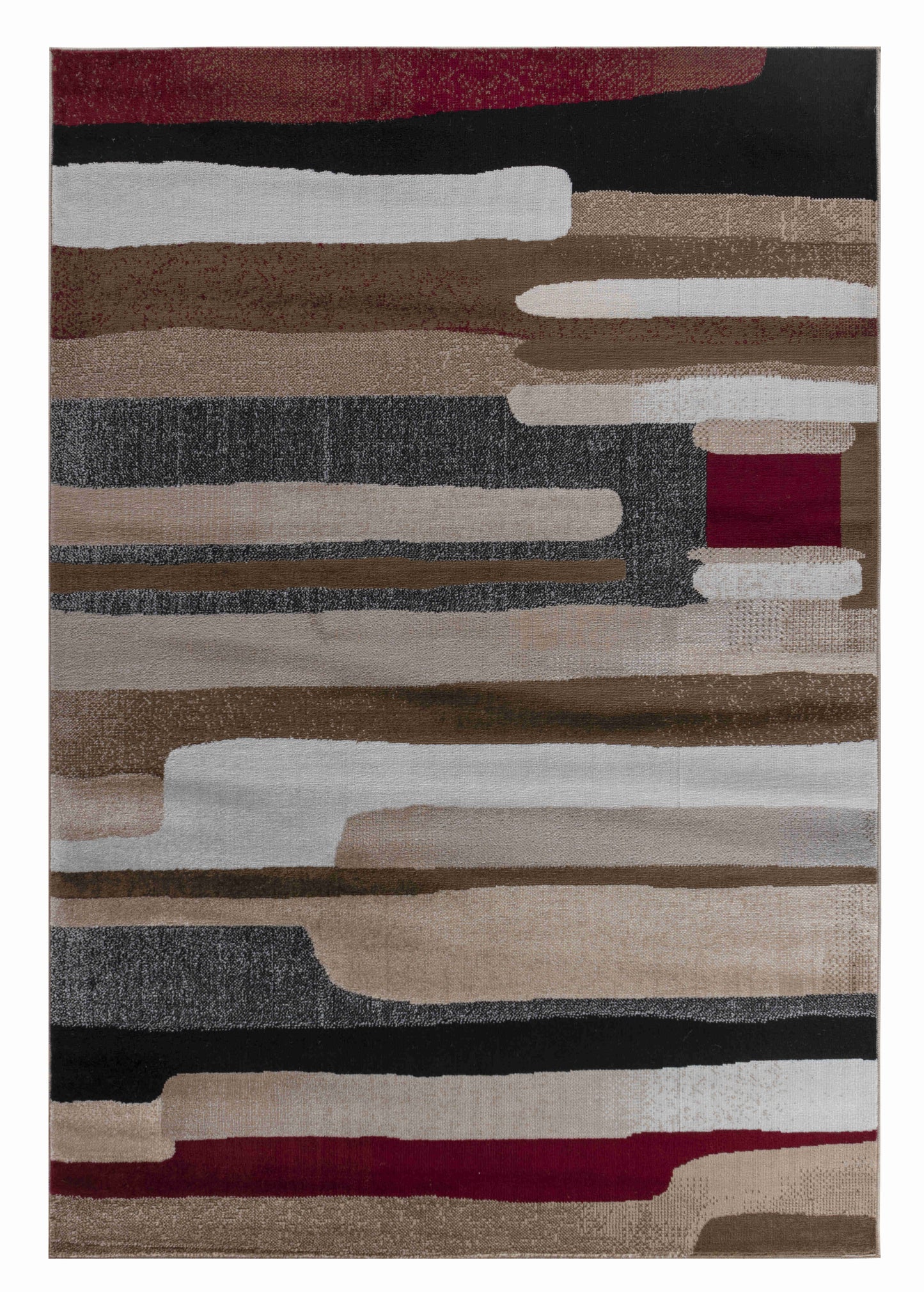 Zaman Abstract Contemporary Brown Indoor Rug-3