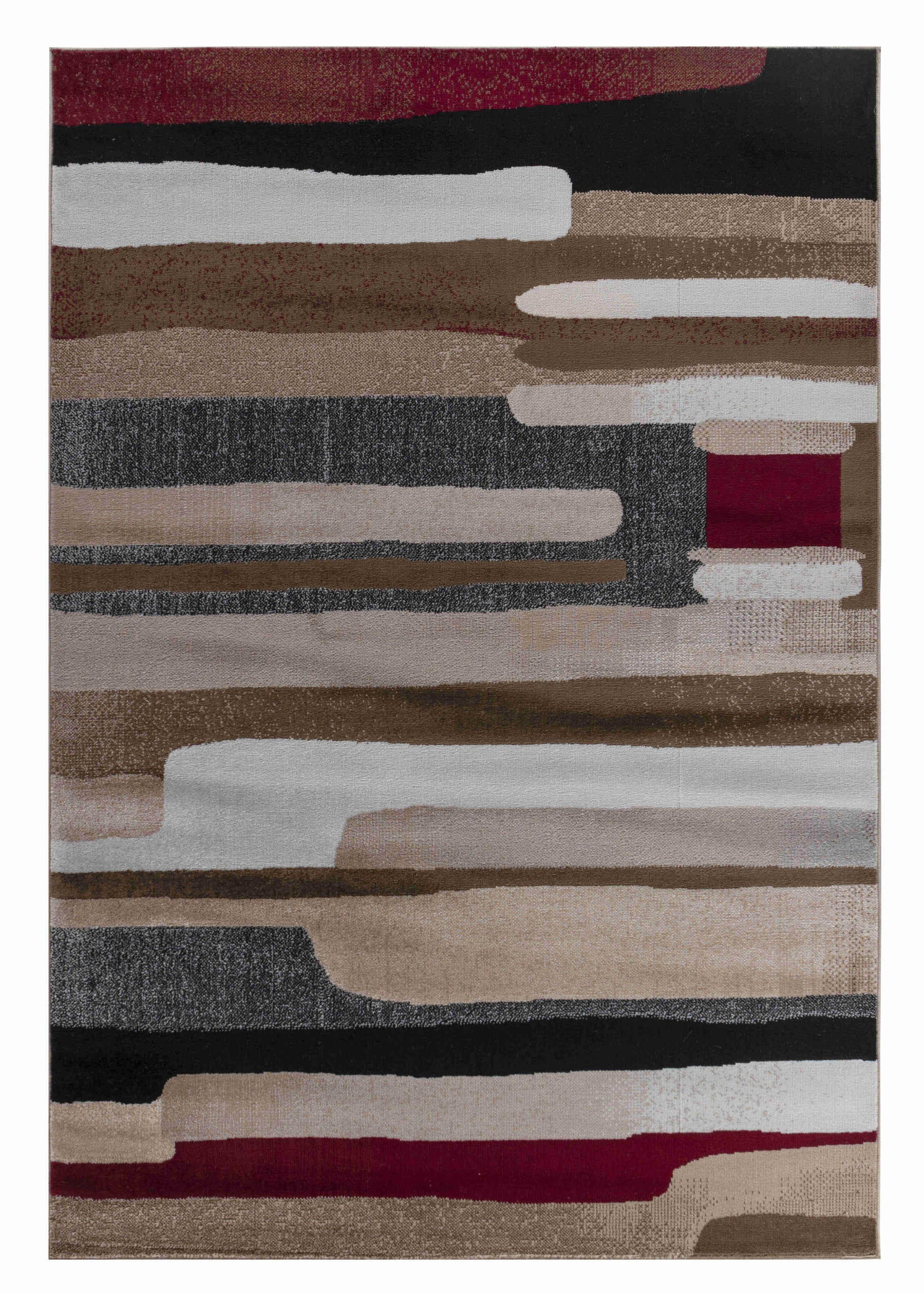 Zaman Abstract Contemporary Brown Indoor Rug-3