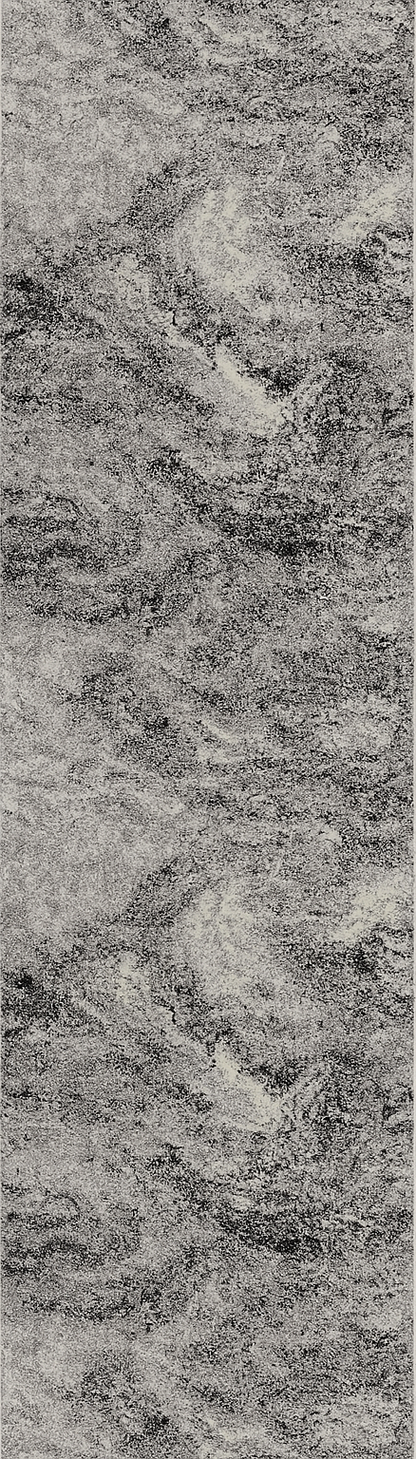 Micah Abstract Marble Contemporary Grey and Black Indoor Rug