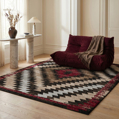 Alfombra Sakarya Boho Geométrica Marrón