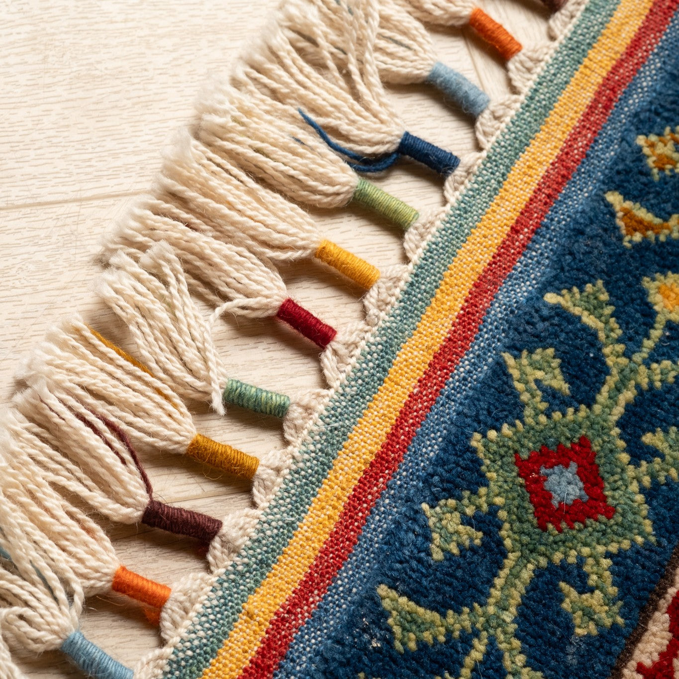 Handmade Kilim Multicolor Striped Rug 8' x 11'-8