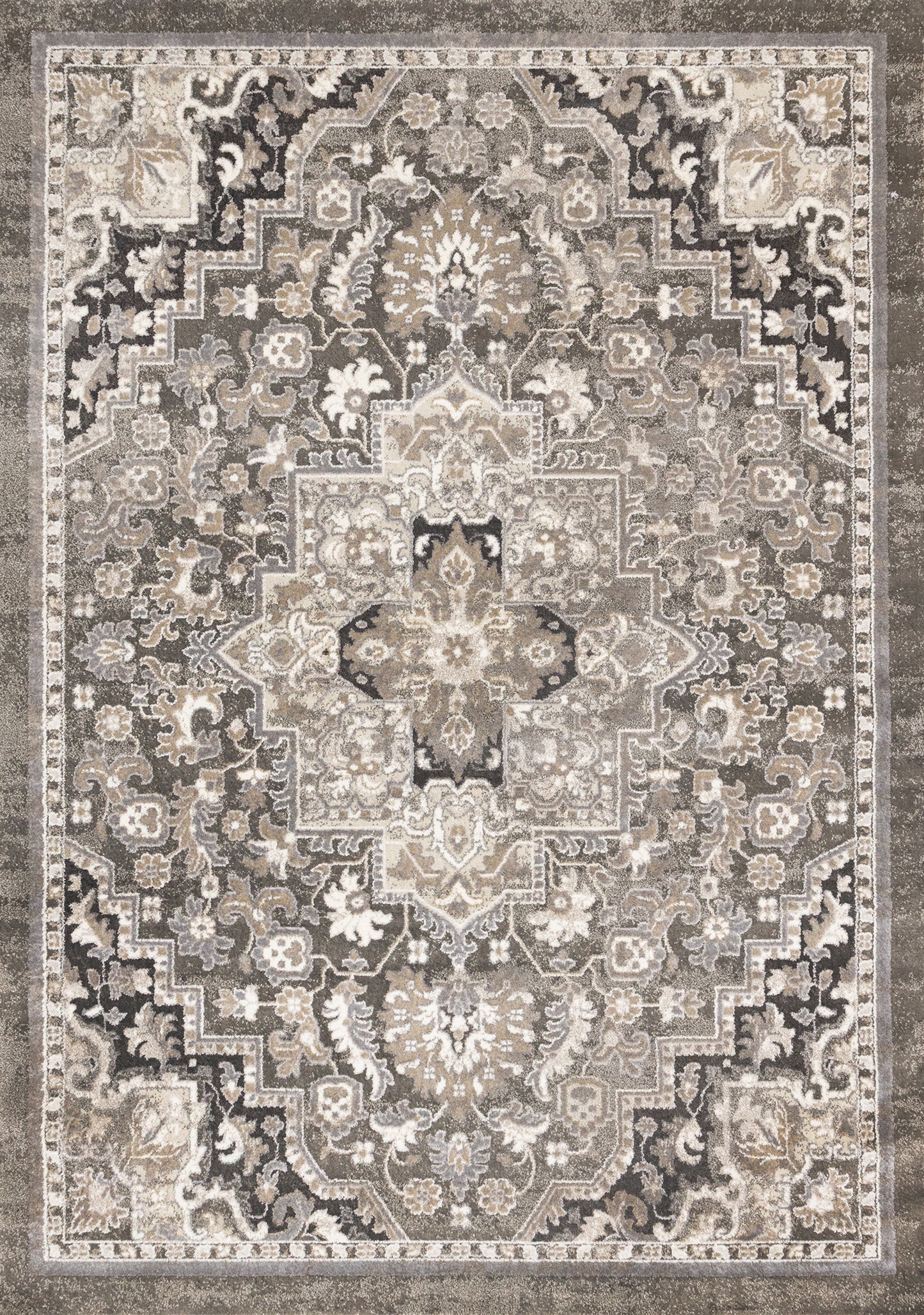 Classic Traditional Taupe Area Rug