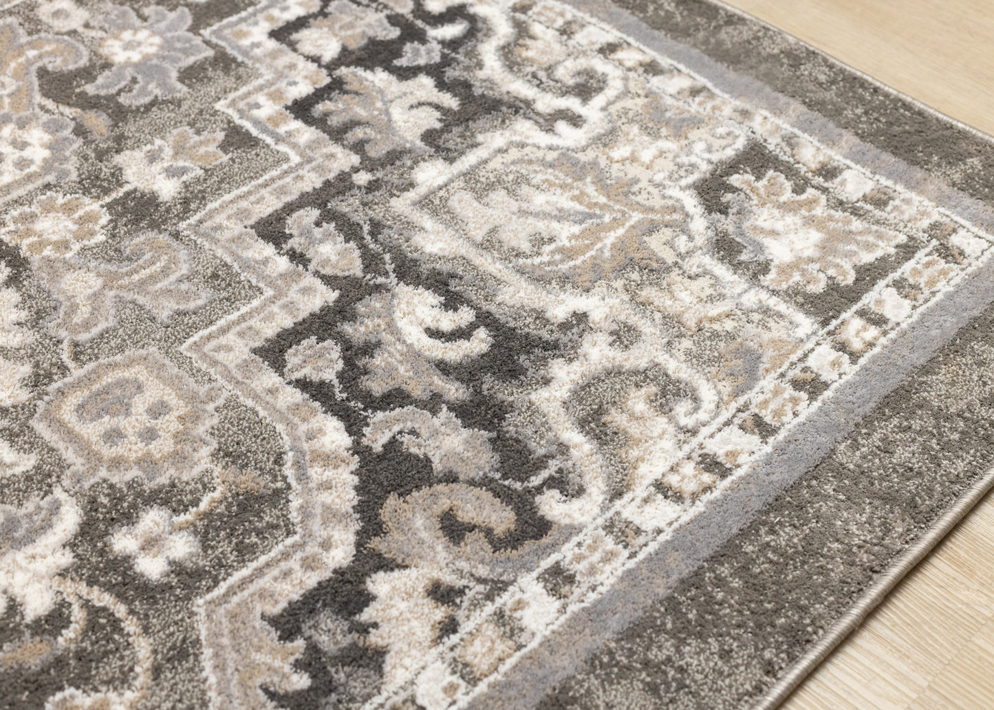 Classic Traditional Taupe Area Rug