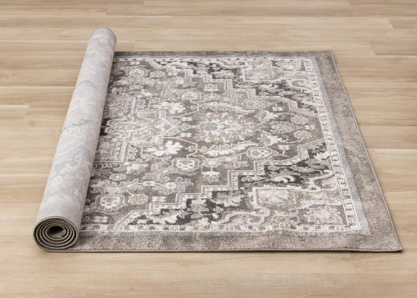 Classic Traditional Taupe Area Rug