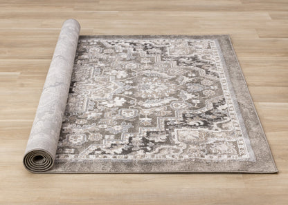 Classic Traditional Taupe Area Rug
